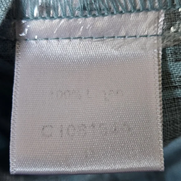 KLEEN 100% Linen Blue Toile Pattern Balloon Cropped Wide Leg Resortwear Pants - Picture 6 of 7